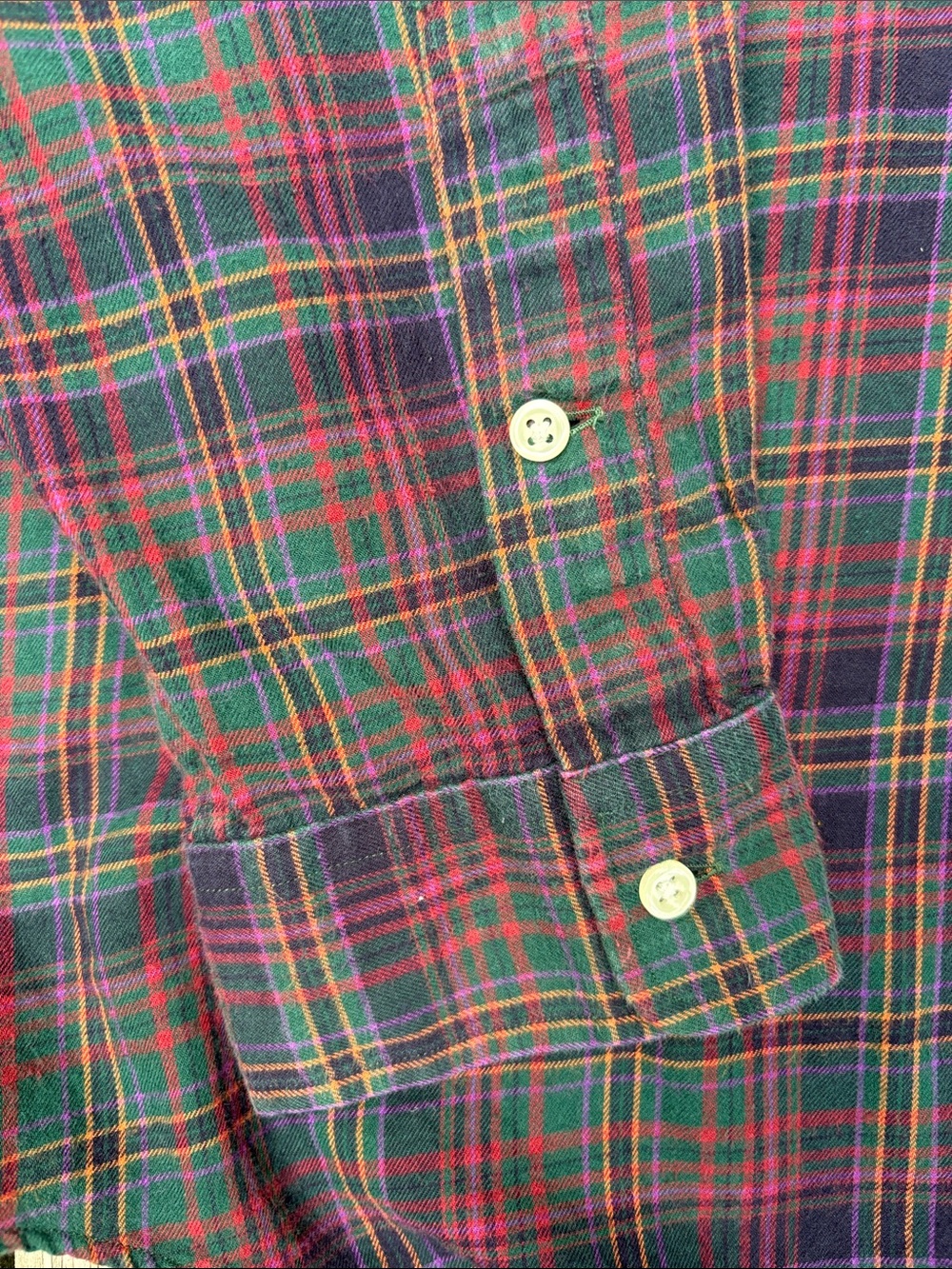 RALPH LAUREN | 90s Y2K Purple Plaid Blake Cotton Vintage Prep LS Shirt | Size XL - Picture 4 of 5